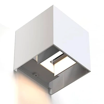 Abbildung von Hama LED Wandleuchte (WLAN Lampe für innen und außen IP 44, Smart Home steuerbar per App Sprache, dimmbar 2700 K 6500 K, smarte mit einstellbarem Abstrahlwinkel, Metall) weiß
