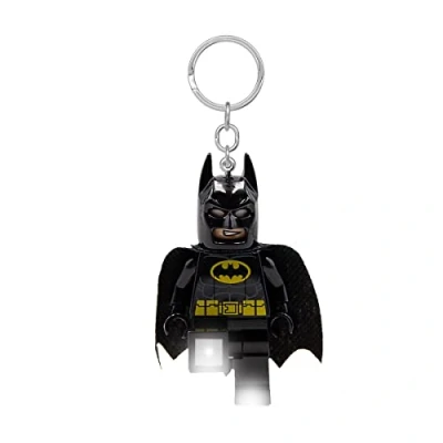 Abbildung von Lego DC Superheroes Batman Schlüsselanhänger LED Taschenlampe für Fans Fantasie Spielzeug Kinder 76 mm Figur (KE26H) 2 CR2025 Batterien enthalten