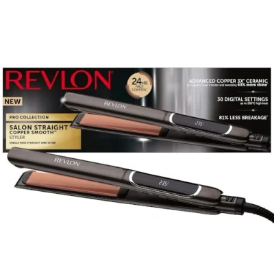 Abbildung von REVLON PROFESSIONAL Pro Collection Salon Straight Extra Lang Copper Glätteisen, 125 mm, RVST2175E, schwarz