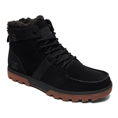 Abbildung von DC Shoes Woodland Lederstiefel mit Sherpa Futter für Männer Schwarz