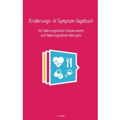 Abbildung von Ernährungs und Symptom Tagebuch (pink): für Nahrungsmittel Intoleranzen Allergien