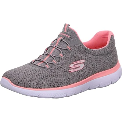 Abbildung von Skechers Damen Summits Sneaker, Gray Mesh Pink Trim, 35.5 EU