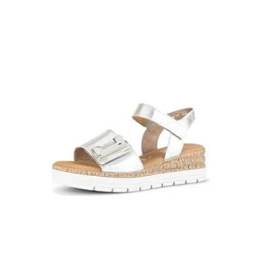 Abbildung von Gabor Comfort Plateausandalette, Damen, Größe: 40, Silber uni gold Schuhe