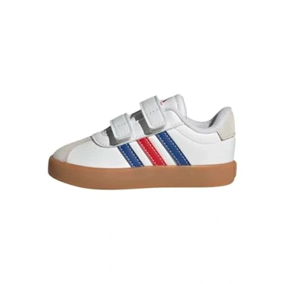 Abbildung von adidas Unisex Baby VL Court 3.0 Shoes Infants Schuhe, FTWR White/Team royal Blue/Better Scarlet, 24 EU