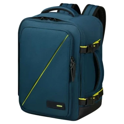 Abbildung von American Tourister Take2Cabin Wizz Air/Vueling Kabinentasche 30 x 20 40 cm, 26.5 L, 0.60 kg, Handgepäck, Flugzeug Rucksack S/M Underseater, Blau (Harbor Blue)