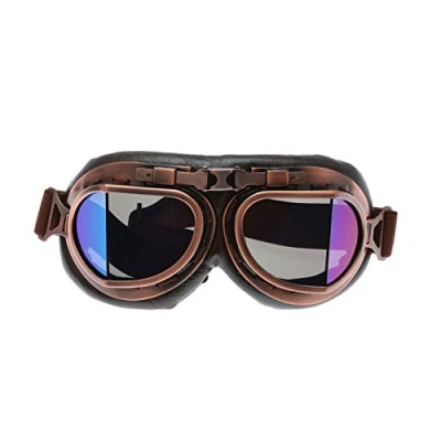 Abbildung von MUXSAM 1Stück Schutzbrillen Sonnenbrille Vintage Motorradbrille Fliegerbrille für Fahrrad Skibrillen Motorräder Brille ATV Bike,Bunte