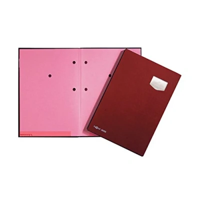 Abbildung von Pagna Unterschriftsmappe de Luxe 10 teilig, mit hochwertigem Kunststoff Einband dehnbarem Rücken, rosa Löschkarton