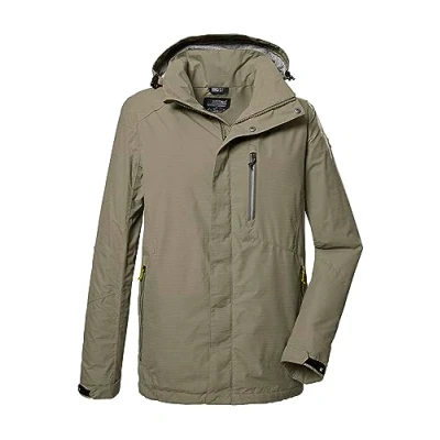 Abbildung von killtec Herren Funktionsjacke/Outdoorjacke mit abzippbarer Kapuze KOS 256 MN JCKT_CARLEB, sage, L, 41364 000