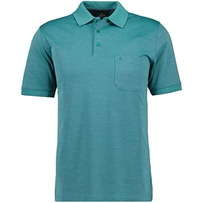 Abbildung von RAGMAN Herren Softknit Polo mit Brusttasche, Kurzarm L, Smaragd 340