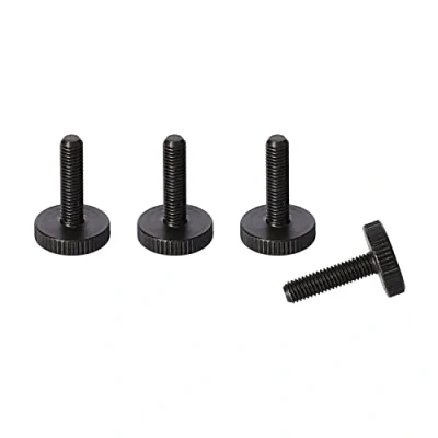 Abbildung von PrecisionGeek SChwarz Stahl Rändelschrauben DIN 653 M5 x 20mm (4 Stück)