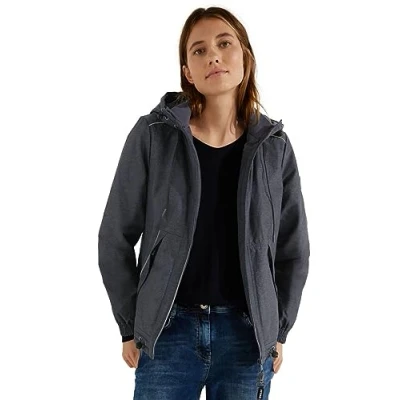 Abbildung von Cecil Melange Windbreaker, Damen, Größe: Large, Blau