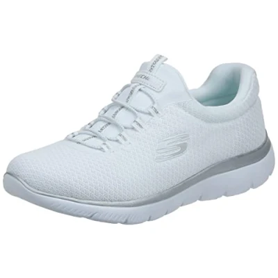 Abbildung von Skechers WIDE FIT Summits Sneaker low, Damen, Größe: 37.5, White/silver Schuhe