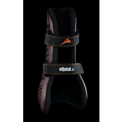 Abbildung von eQuick Sehnenschutz eShock Front Velcro Braun Pony