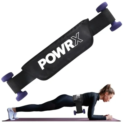 Abbildung von PowrX Verstellbarer Hip Thrust Gewichthebergürtel für Kurzhanteln Bequemes und vielseitiges Fitnessstudio Männer Frauen Anfänger Fortgeschrittene Maximale Belastung 100 kg Schwarz
