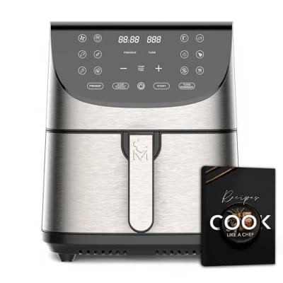 Abbildung von MasterPRO Rocket 700 Freidora Sin Aceite Capacidad de 7 L y 1700 W Potencia Pantalla LED Táctil Cesta Antiadherente Aire Temperatura Regulable 80 200ºC