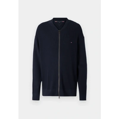 Abbildung von Tommy Hilfiger Racking Structure Baseball Strickjacke, Herren, Größe: 4XL, Desert sky
