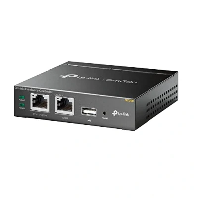 Abbildung von TP Link OC200 Omada Hybrid PoE Hardware Controller für EAP Serie, USB Port automatisches Backup, Cloud Dienst, mobile APP, Plug and Play, Metallgehäuse, grau metallic