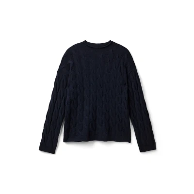 Abbildung von United Colors of Benetton Damen Trikot Rollkragen M/L 1335d2467 Pullover, Dunkelblau 66u, L, L