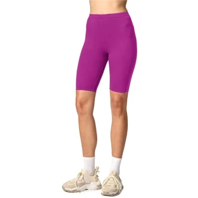 Abbildung von Merry Style Damen Sport Leggings kurz Sportleggings Radlerhose Sporthose aus Viskose MS10 145 (Fuchsie, L)