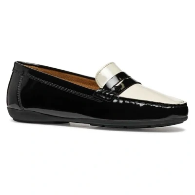 Abbildung von Geox Annytah Slipper, Damen, Größe: 41, Black/papyrus Kalbsleder