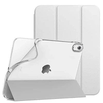 Abbildung von TiMOVO Hülle Kompatibel mit iPad 10 Generation 10,9 Zoll 2022, Dreifach Gefaltet PU Leder Schutzhülle Weich TPU Rückhülle, Auto Schlaf/Aufwach Case für 10, Silber