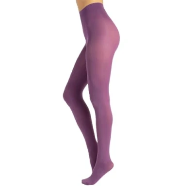 Abbildung von CALZITALY Blickdichte Weiche Strumpfhosen aus Mikrofaser Bunte Strumpfhose Damen S, M, L, XL, XXL, 3XL 4XL 80 DEN Made in Italy (M, Viola)