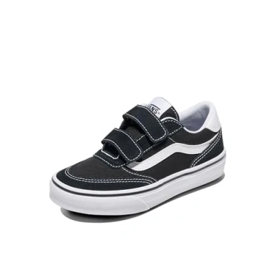 Abbildung von Vans Brooklyn Ls V Sneaker, Veloursleder Leinwand schwarz weiß, 36.5 EU