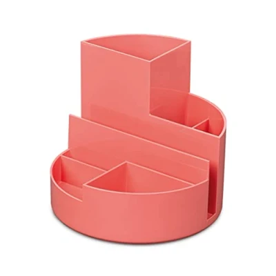 Abbildung von Maul Schreibtisch Organizer MAULrundbox Ø14x12,5cm mit 6 Fächern Stiftehalter für Stifte, Marker und Schere Stifte Büro Touch of Rose