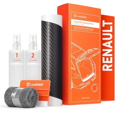 Abbildung von Luxshield Ladekantenschutz Folie für Renault Kangoo 3 (III) I 2021 2024 Stoßstangenschutz, Kratzschutz, Lackschutzfolie Carbon Schwarz