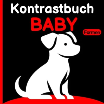 Abbildung von Kontrastbuch Baby: Schwarz Weiß Buch Baby ab 0 Monate, Mein Erstes Fokusbuch mit Formen zur Bestmöglichen Visuellen Entwicklung von Neugeborenen