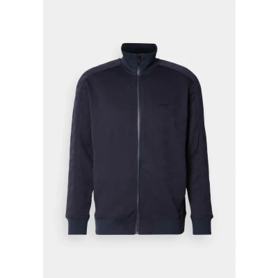 Abbildung von BOSS GREEN Sweatjacke »Mirror«, Flachstrickkragen, regular fit, Reißverschluss, gesteppter Jacquard
