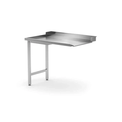 Abbildung von HENDI Edelstahl Ablauftisch mit Aufkantung 100 x 70 85 cm für Geschierspüler verstellbare Füße, Gastro Tisch Haubenspülmaschine kaufen