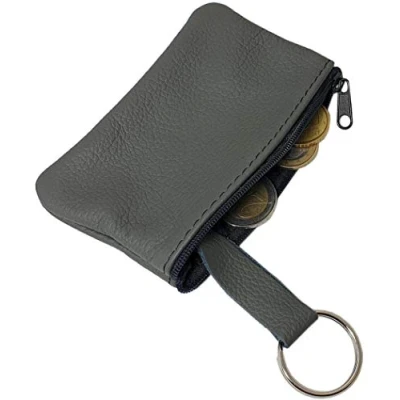 Abbildung von Echt Leder Schlüsseltasche 1 Fach MJ Design Germany Made in EU (Dunkelgrau)