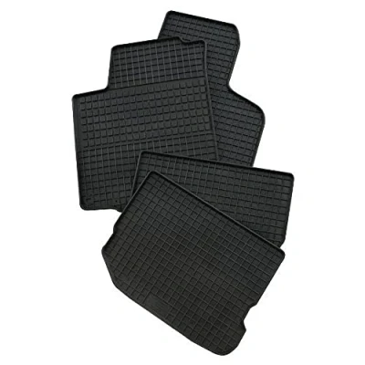 Abbildung von Petex 32310 Fußmattensatz Gummi vorne und hinten 4 schwarz FORD: FOCUS 3, 3 Turnier