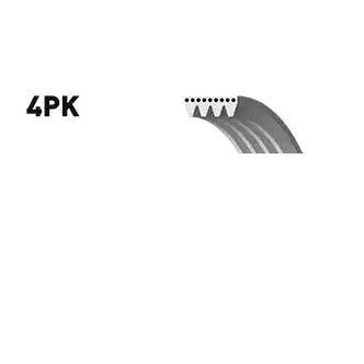 Abbildung von GATES Micro V 4PK1070 Keilrippenriemen 1070 4 Polyester, EPDM (Ethylen Propylen Dien Kautschuk) NISSAN: Note I, MICRA 3