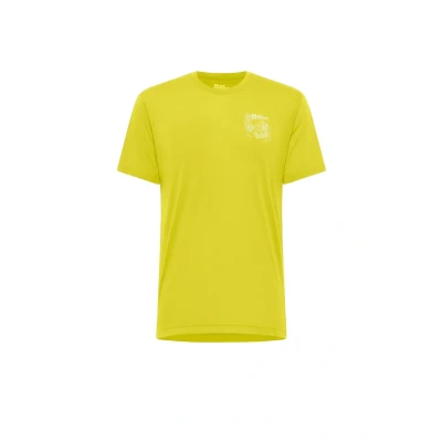 Abbildung von Jack Wolfskin Vonnan Graphic Tshirt print, Herren, Größe: XXL, Explore chartreuse