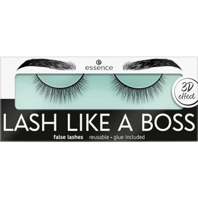 Abbildung von essence LASH LIKE A BOSS false lashes, künstliche Wimpern, Nr. 04, Schwarz, langanhaltend, volumengebend, vegan, ohne Mikroplastikpartikel, Nanopartikel frei, Parfüm, 1er Pack (1pair)