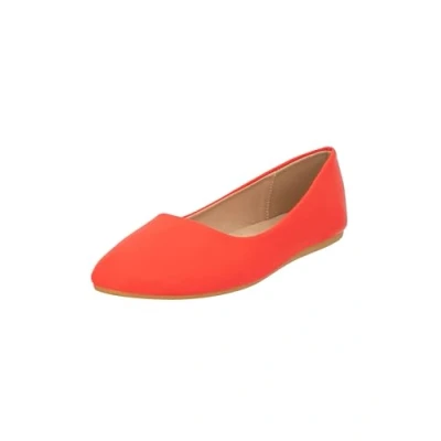 Abbildung von Elara Damen Ballerina Bequeme Slip Ons Flach Chunkyrayan DY 10A Red 39