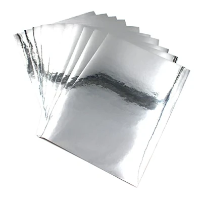 Abbildung von 10x Din A4 Bogen Plotterfolie Chrom Folie Hochglanz Effektfolie DIY Basteln Bastelfolie Plotten Plottfolie (Chrom Silber, A4)