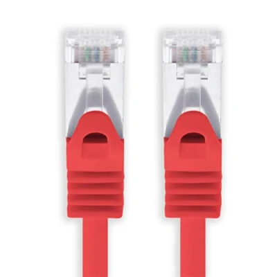 Abbildung von 1aTTack.de 0,5m rot 1 Stück CAT.7 Netzwerkkabel Sftp (Rohkabel) Patchkabel (SET) 10000Mbit/s 500 MHz konfektioniert mit 2 RJ45 Stecker Cat6a