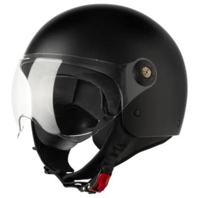 Abbildung von VINZ Duoro Roller Helm Jet Mopedhelm Herren und Damen in Gr. XS XXL Jethelm mit Visier ECE 22.06 Zertifiziert Motorradhelm Erhältlich Schwarz Matt