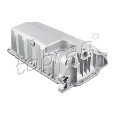 Abbildung von TOPRAN 109 615 Ölwanne mit Ölablassschraube ohne Bohrung für Ölstandsensor Aluminium VOLKSWAGEN: Golf 4, 4 Variant, Polo IV Hatchback