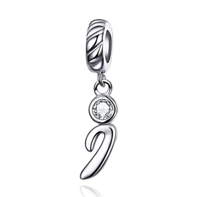 Abbildung von LaMenars Damen Charm Anhänger Alphabet Buchstabe 925 Sterling Silber passend für, Chamilia und europäische Armbänder &amp; Halsketten (Buchstabe I)