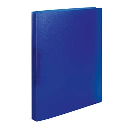 Abbildung von HERMA Ringbuch A4 Blau Transluzent, schmal, 2 Ringe, 25 mm breit, Ringordner aus Kunststoff mit Niederhalter für Kinder, Jungen und Mädchen