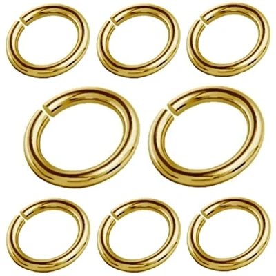 Abbildung von My Bead 6 Stück Biegeringe Ø 4mm offen 925 Sterling Silber doppelt vergoldet Binderinge Schmuckherstellung basteln DIY