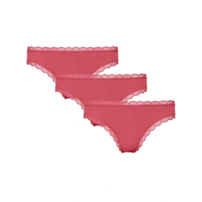 Abbildung von Snocks Spitzentanga 3er Set Gr. L I Sexy Damen Tanga Tangas mit Baumwollanteil Underwear Women Hot Unterwäsche Slip Angenehme Passform für jeden Körpertyp Mauve