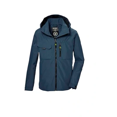 Abbildung von killtec Jungen Funktionsjacke ist wasserdicht/Outdoorjacke mit Kapuze KOS 140 BYS JCKT, dunkel ozean, 152, 43001 000