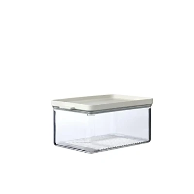 Abbildung von Mepal Käsedose mit Deckel Kühlschrank Organizer Luftdichter Kühlschrankbehälter Antikondensationseinsatz Aufbewahrungsbox 2000 ml Nordic white