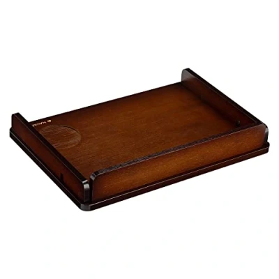 Abbildung von Navaris Nachttisch Bambus zum Einhängen mit Getränkehalter Hochbett Klemm Regal Bett Ablage hängender Organizer Hängeregal anklemmbar braun
