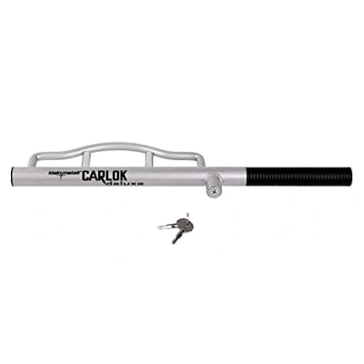 Abbildung von Kleinmetall 60230700 Carlok Deluxe Auto Diebstahlsicherung Lenkradkralle Absperrstange, Silber